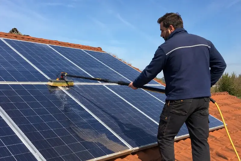 Nettoyage et entretien de panneaux solaires à Exoudun